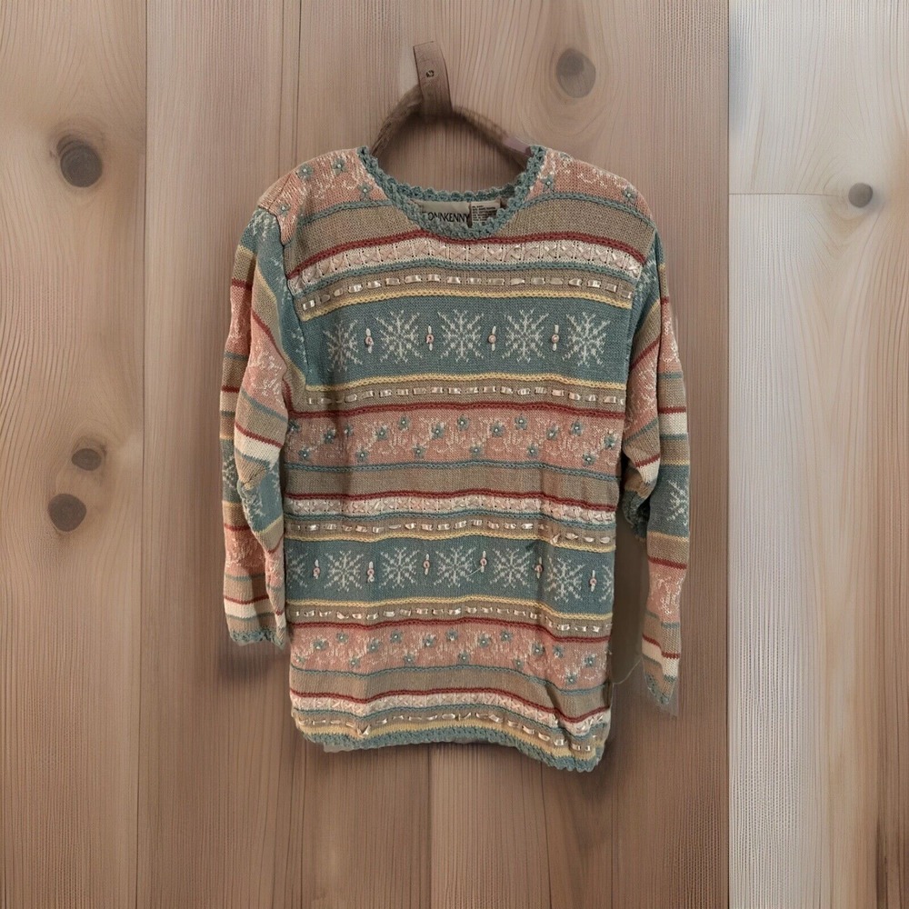 70s Vintage Donnkenny Sweater Medium Preppy Retro‎ Quiet Money Old School